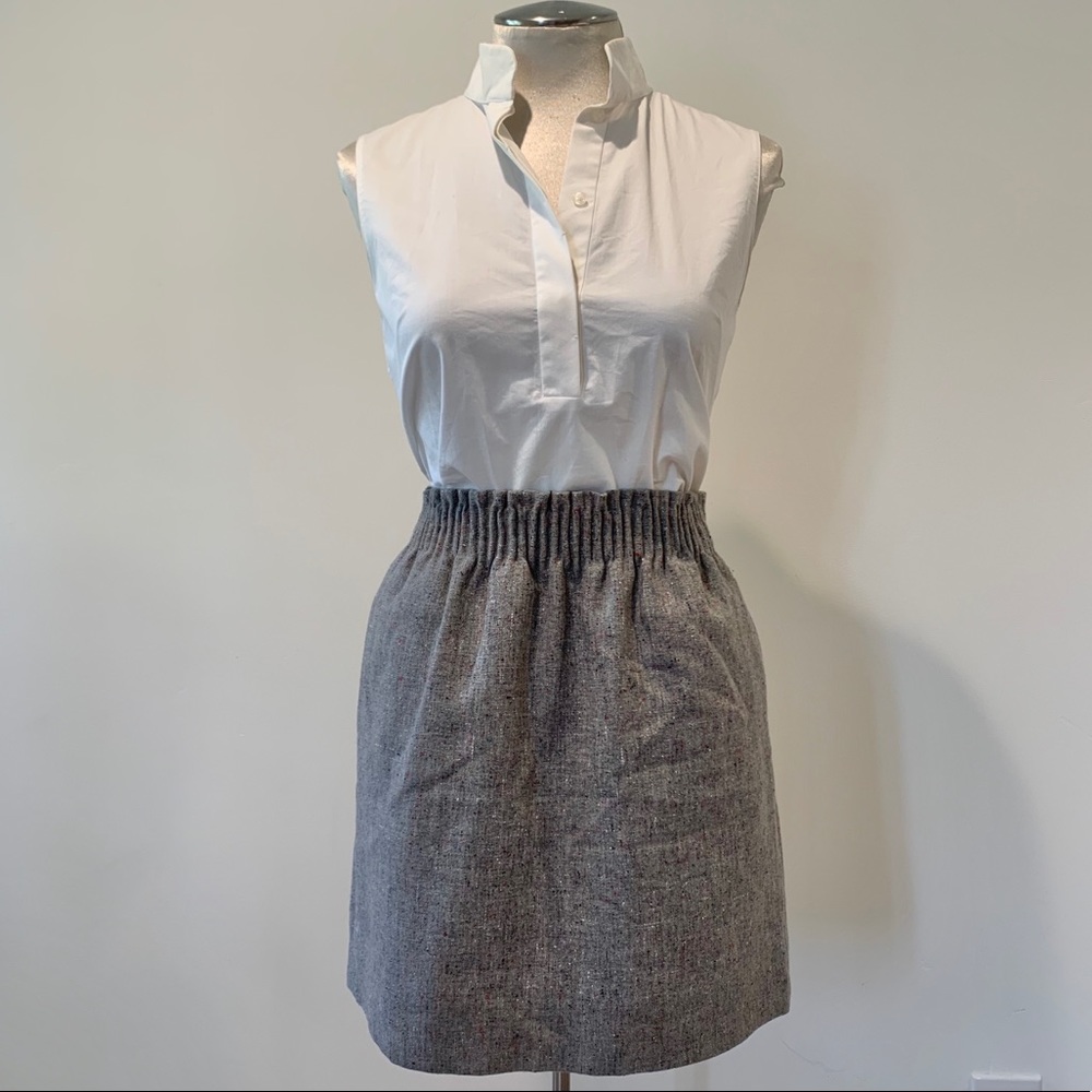 J. Crew Factory Wool-Blend Sidewalk Skirt